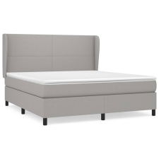 vidaXL világosszürke szövet rugós ágy matraccal 180 x 200 cm (3127821) ágy és ágykellék