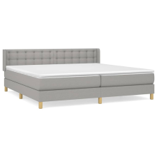 vidaXL világosszürke szövet rugós ágy matraccal 180 x 200 cm (3130609) ágy és ágykellék