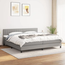 vidaXL világosszürke szövet rugós ágy matraccal 200 x 200 cm ágy és ágykellék
