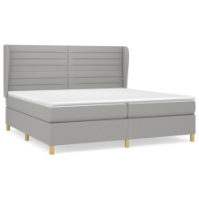 vidaXL világosszürke szövet rugós ágy matraccal 200 x 200 cm (3128629) ágy és ágykellék