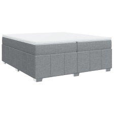 vidaXL világosszürke szövet rugós ágy matraccal 200 x 200 cm (3285498) ágy és ágykellék