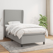 vidaXL Világosszürke szövet rugós ágy matraccal 80 x 200 cm ágy és ágykellék