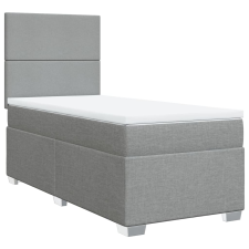 vidaXL világosszürke szövet rugós ágy matraccal 80 x 200 cm ágy és ágykellék