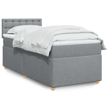 vidaXL világosszürke szövet rugós ágy matraccal 80 x 200 cm ágy és ágykellék