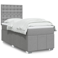 vidaXL világosszürke szövet rugós ágy matraccal 80 x 200 cm ágy és ágykellék
