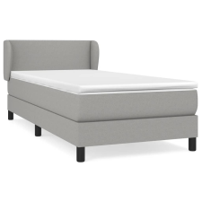vidaXL világosszürke szövet rugós ágy matraccal 80 x 200 cm (3126037) ágy és ágykellék