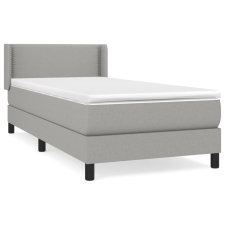 vidaXL világosszürke szövet rugós ágy matraccal 80 x 200 cm (3129585) ágy és ágykellék