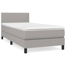 vidaXL világosszürke szövet rugós ágy matraccal 80 x 200 cm (3139929) ágy és ágykellék
