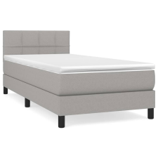 vidaXL világosszürke szövet rugós ágy matraccal 80 x 200 cm (3140009) ágy és ágykellék
