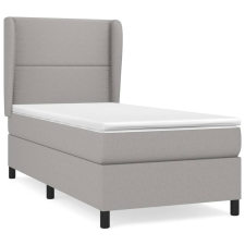 vidaXL világosszürke szövet rugós ágy matraccal 90x190 cm (3127845) ágy és ágykellék