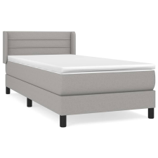 vidaXL világosszürke szövet rugós ágy matraccal 90x190 cm (3129753) ágy és ágykellék