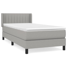 vidaXL világosszürke szövet rugós ágy matraccal 90x190 cm (3129833) ágy és ágykellék