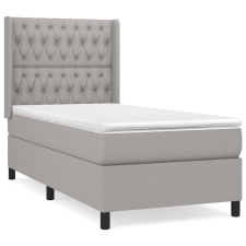 vidaXL világosszürke szövet rugós ágy matraccal 90x190 cm (3131633) ágy és ágykellék