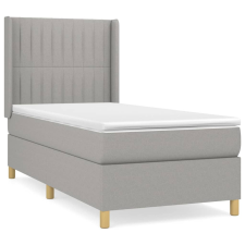 vidaXL világosszürke szövet rugós ágy matraccal 90x190 cm (3132113) ágy és ágykellék