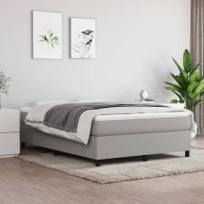 vidaXL világosszürke szövet rugós ágykeret 140 x 190 cm ágy és ágykellék