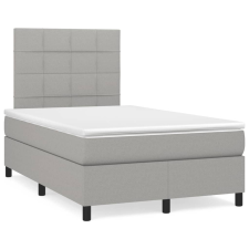 vidaXL világosszürke szövet rugós és LED-es ágy matraccal 120x190 cm ágy és ágykellék