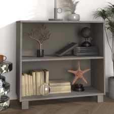 vidaXL világosszürke tömör fenyőfa tálalószekrény 85 x 35 x 80 cm bútor