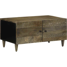 vidaXL világosszürke tömör mangófa dohányzóasztal 80 x 50 x 40 cm (4017797) bútor