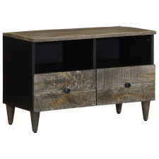 vidaXL világosszürke tömör mangófa TV-szekrény70x33,5x46 cm bútor