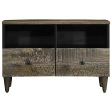 vidaXL világosszürke tömör mangófa TV-szekrény70x33,5x46 cm (4017793) bútor