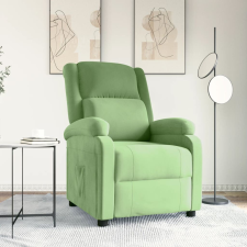 vidaXL világoszöld bársony dönthető fotel bútor