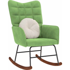 vidaXL világoszöld bársony hintaszék (4016835) bútor