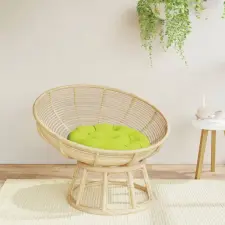 vidaXL Világoszöld oxford-szövet kerek párna Ø 60 x 11 cm lakástextília