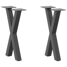 vidaXL X-alakú Dohányzóasztal Láb - 2 db - 42-43 cm bútor