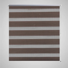 vidaXL Zebra roló 137 x 175 cm Kávészínű lakástextília
