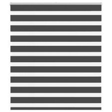 vidaXL zebrafüggönnyel fekete szövetszélesség 130,9 cm poliészter lakástextília