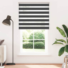 vidaXL zebrafüggönnyel fekete szövetszélesség 130,9 cm poliészter (4014294) lakástextília