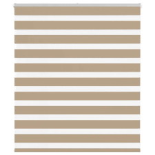 vidaXL zebrafüggönnyel homokbarna szövetszélesség 125,9 cm poliészter lakástextília