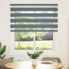 vidaXL zebrafüggönnyel sötét szürke szövetszélesség 130,9cm poliészter (4014138) lakástextília
