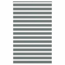 vidaXL zebrafüggönnyel sötét szürke szövetszélesség 135,9cm poliészter lakástextília