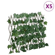 vidaXL zöld 5 db bővíthető műszőlőlevélrács 190 x 60 cm építőanyag
