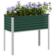 vidaXL zöld acél kerti növénytartó 100 x 41 x 90 cm kerti tárolás
