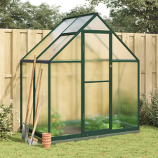 vidaXL zöld alumínium melegház alapvázzal 169 x 114 x 202 cm kerti tárolás