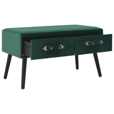 vidaXL zöld bársony dohányzóasztal 80 x 40 x 46 cm  (247548) bútor