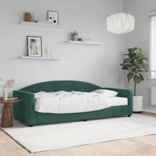 vidaXL zöld bársony heverő matraccal 90 x 200 cm ágy és ágykellék
