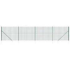 vidaXL zöld dróthálós kerítés cövekekkel 1,6 x 10 m (154116) építőanyag
