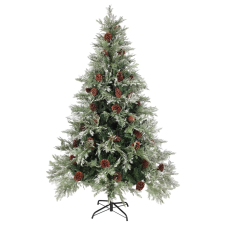 vidaXL zöld és fehér karácsonyfa fenyőtobozokkal 120 cm (340533) műfenyő