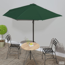 vidaXL Zöld féloldalas erkély napernyő alumíniumrúddal 300 x 155 cm kerti bútor