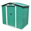 vidaXL Zöld fém kerti fészer 204 x 132 x 186 cm