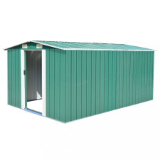 vidaXL zöld fém kerti fészer 257 x 392 x 181 cm kerti tárolás