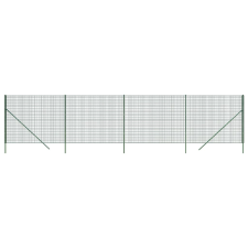 vidaXL zöld horganyzott acél drótkerítés 2,2 x 10 m (154055) építőanyag