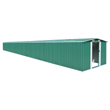 vidaXL zöld horganyzott acél kerti fészer 257 x 990 x 181 cm kerti tárolás