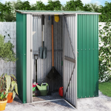vidaXL zöld horganyzott acél kerti kerékpártároló 180,5x97x209,5 cm kerti tárolás