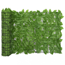 vidaXL Zöld leveles erkélyparaván 600 x 75 cm kerti bútor