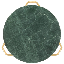 vidaXL zöld márvány textúrájú valódi kő dohányzóasztal 65 x 65 x 42 cm (286447) bútor
