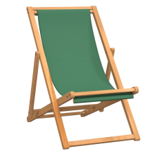 vidaXL zöld összecsukható tömör tíkfa strandszék (47416) kerti bútor